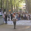 Final de la manifestación por Palestina en Béjar, con actos simbólicos
