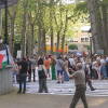 Final de la manifestación por Palestina en Béjar, con actos simbólicos