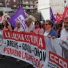 Cabecera de la manifestación en la plaza Primero de Mayo