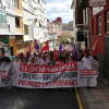 Manifestación recorriendo la calle Libertad de Béjar