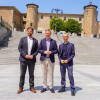 Ministro de sanidad junto a Antonio Cámara y David Serrada en Béjar