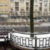 Vista de la Plaza e España durante la nevada