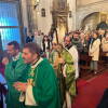 Entrada del obispo Ernesto Brotóns en la ceremonia de la Unidad Pastoral de Béjar