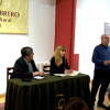 Mesa de ponentes durante la presentación de la biografía de Pedro Dorado Montero