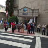 Asistentes a la concetración en defensa de las sanidad de Béjar y comarca