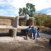 Obras del nuevo puente en Santibañez de Béjar