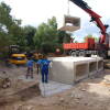Obras del nuevo puente en Santibañez de Béjar