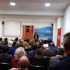 Reyes Maroto en la sede del PSOE de Béjar