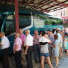 Cola en le estación de autobuses para subir a El Castañar