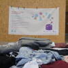 Muestra de ropa reciclada en la exposición Mucha Tela de Cruz Roja