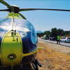 Helicóptero del SACyL en el lugar del accidente