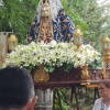 Virgen del Castañar durante la eucaristía en la Plaza de los Tilos