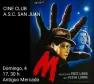 Cartel película M, el vampiro de Dusseldorf con las fechas de proyección en Béjar