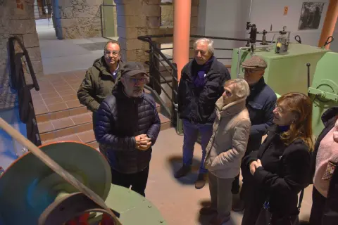 Explicación técnica en el Museo Textil de Béjar a cargo del guía Javier Ramón Sánchez Martín