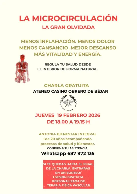 Cartel charla Microcirculación