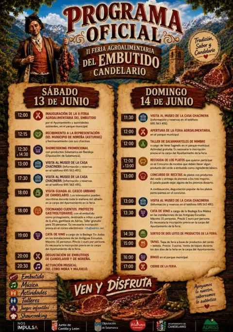 Cartel II Feria Agroalimentaria del embutido de Candelario