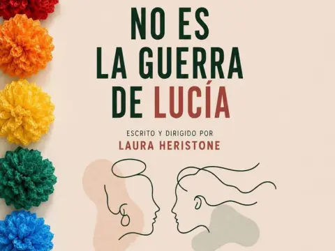 Cartel de la obra No es la guerra de Lucía, que se representará en el Teatro Cervantes de Béjar