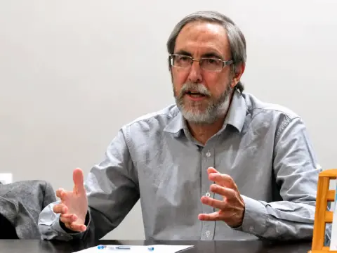 Marcelo Matas de Álvaro durante su visita al Casino Obrero en 2024