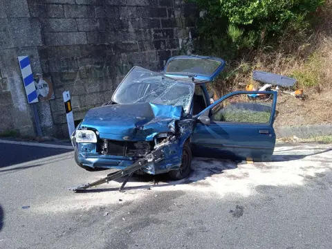 vehículo accidentado