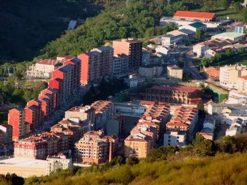 Vista aérea del barrio Los Praos-Recreo de Béjar