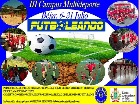 Ultimas plazas de inscripción para el campus Futboleando