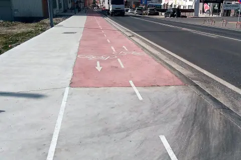 Tramo del carril bici entre Béjar y Palomares de Béjar