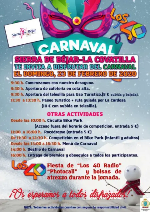 Cartel anunciador de la actividad