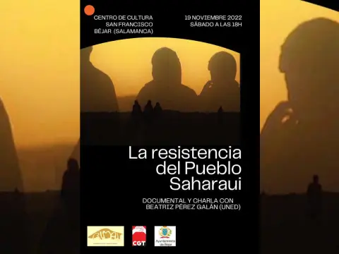 Cartel presentación del documental sobre el pueblo Saharaui que se proyectará en Béjar
