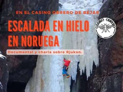 Cartel documental Escalada en Hielo en Noruega