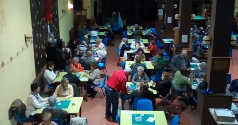 Multitudinario comienzo del Campeonato de Chinchón del Casino Obrero de Béjar