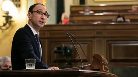 David Serrada en la tribuna del Congreso de los Diputados