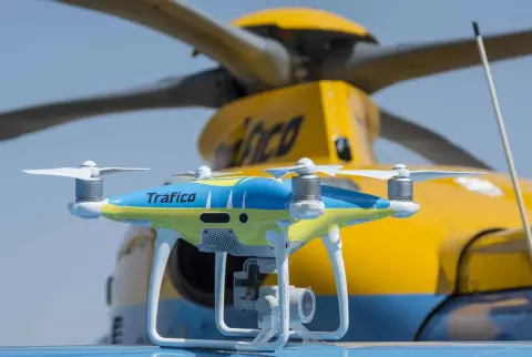 Drone que será utilizado durante el puente del 1 de mayo