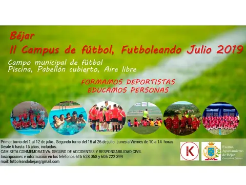 Deportes de Béjar presenta el II Campus Futboleando