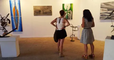 Octavio Miguel y Rafael Domínguez  muestran su arte, escultura y pintura, en Béjar