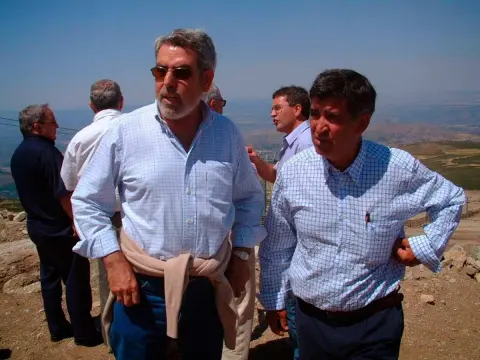 Francisco Montero y Alejo Riñones en La Covatilla. ARCHIVO