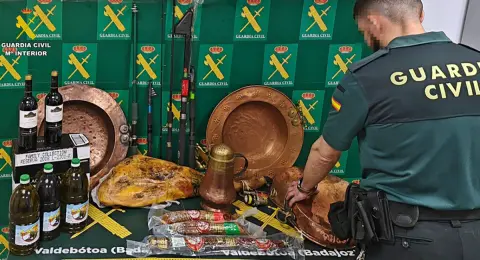 Objetos recuperados por la Guardia Civil