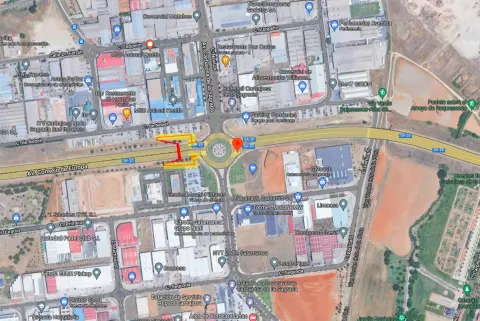 Plano del lugar en el que se instalará la pasarela peatonal. Imagen G. Maps