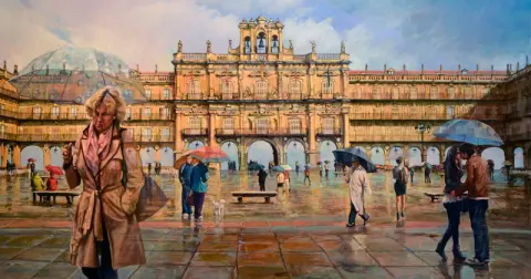 El pintor Antonio Varas expone en el salón social del Colegio de Médicos