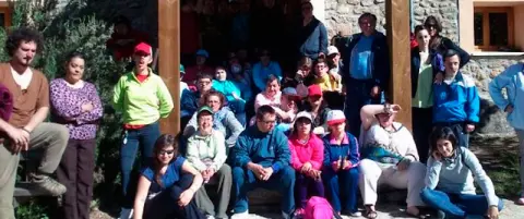 Los usuarios del programa Ociodiscap de Premysa participan en una convivencia en Cuacos de Yuste