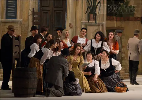 Un momento de la representación de la ópera