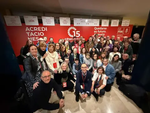 Foto de los integrantes de la nueva eejcutiva del PSOE de Castilla y León
