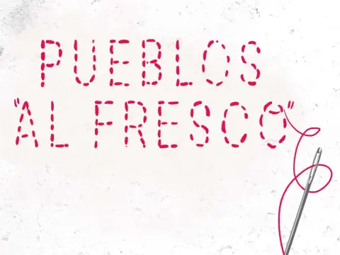 Vista parcial del cartel de la actividad Pueblos al Fresco