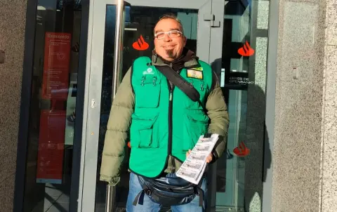 Raúl Rodríguez Martín, vendedor de la ONCE