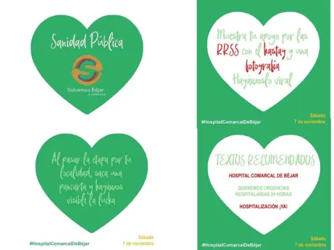 Carteles en defensa del hospital