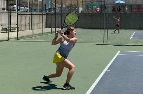 Una de las participantes en las rondas finales del Open de Tenis Ciudad de Béjar