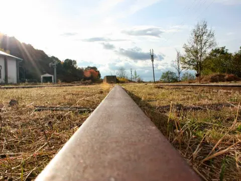 Vías del tren a su paso por Béjar antes de ser desmanteladas