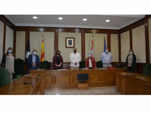 Un momento de la recepción al delegado del Polisario en Béjar