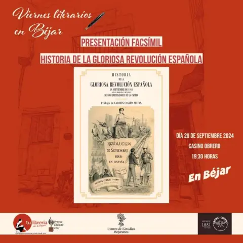 Portada de libro "Historia de la Gloriosa Revolución Española (1868)"